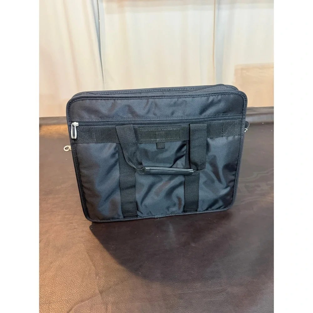 Targus Black Ballistic Nylon Laptop Briefcase Messenger Bag Professional Travel